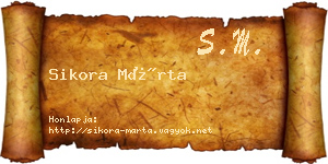 Sikora Márta névjegykártya